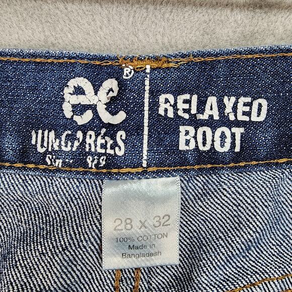 Lee Dungarees Women Jeans 26x28 Relaxed Bootcut Western Cowboy Style Faded Denim - Picture 9 of 10